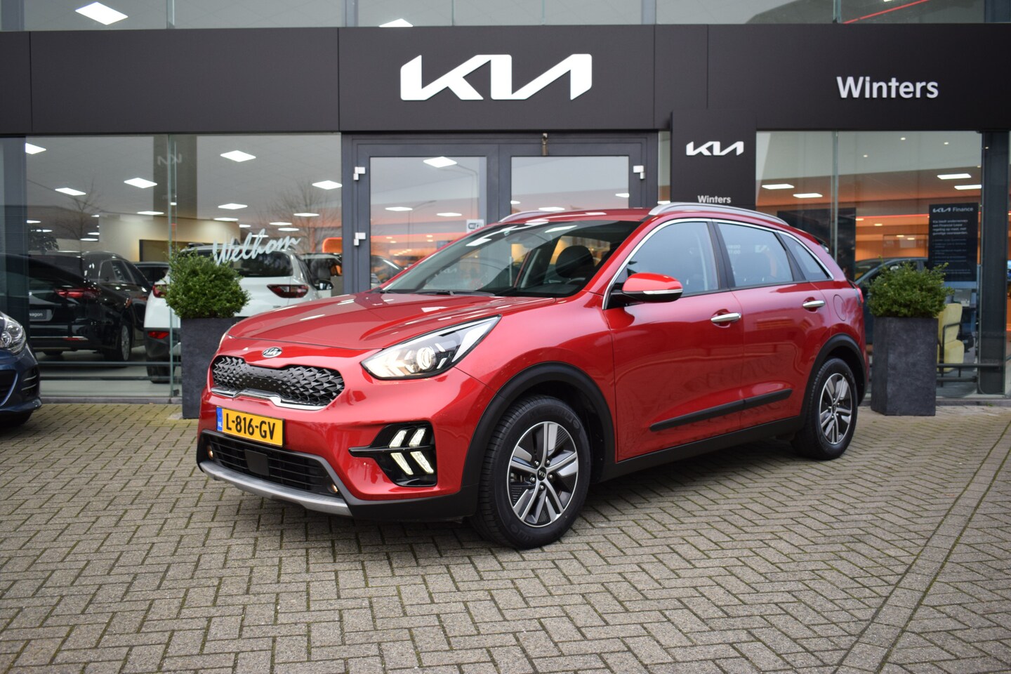 Kia Niro - 1.6i-16V Hybrid DynamicLine DCT6/Autom. ECC Cr.Control-Adapt. Navi+Camera BT+USB PDC Trekh - AutoWereld.nl