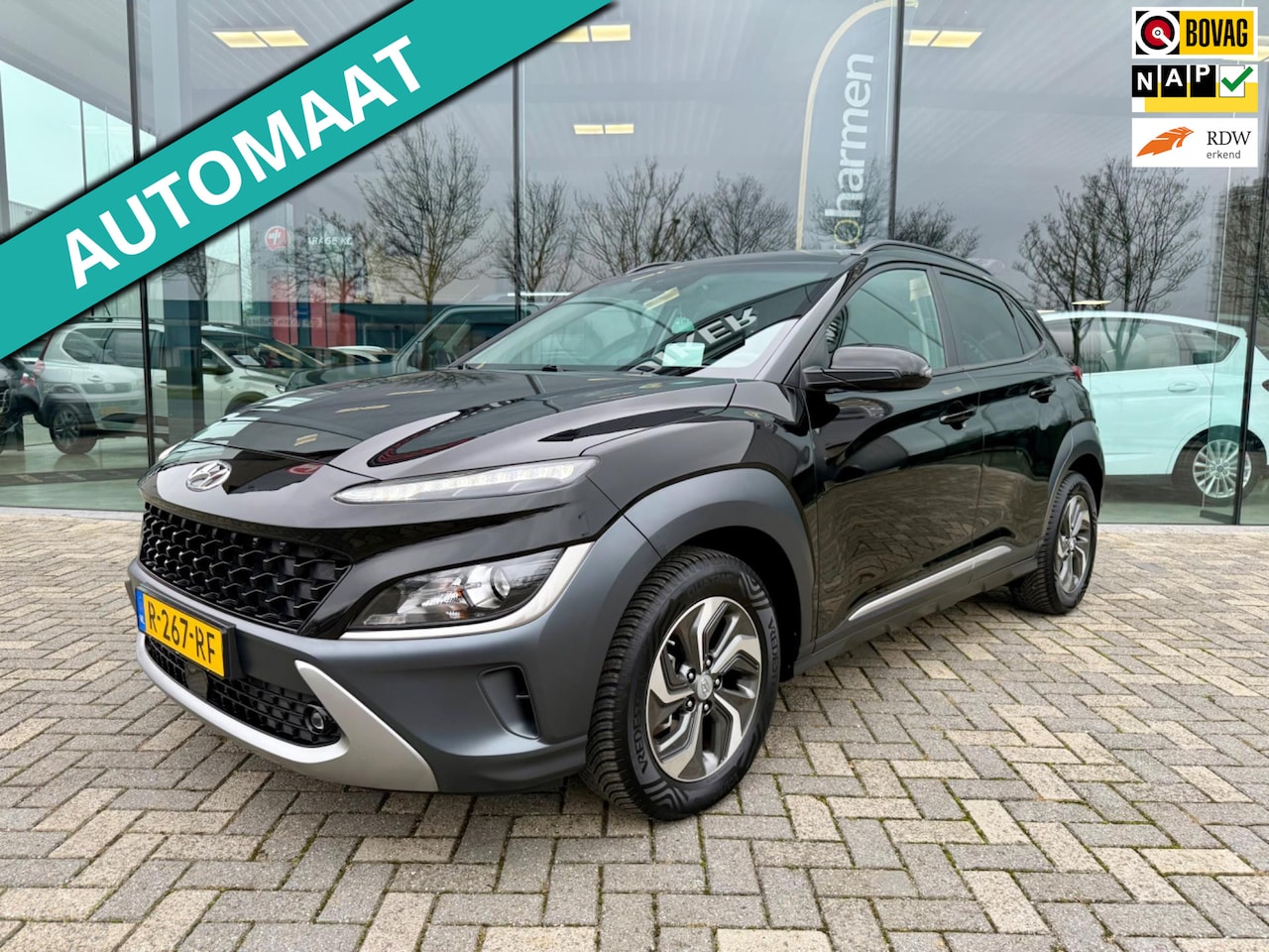 Hyundai Kona - 1.6 HYBRID automaat HEV Fashion, CarPlay, Adaptive Cruise Control, HUD - AutoWereld.nl