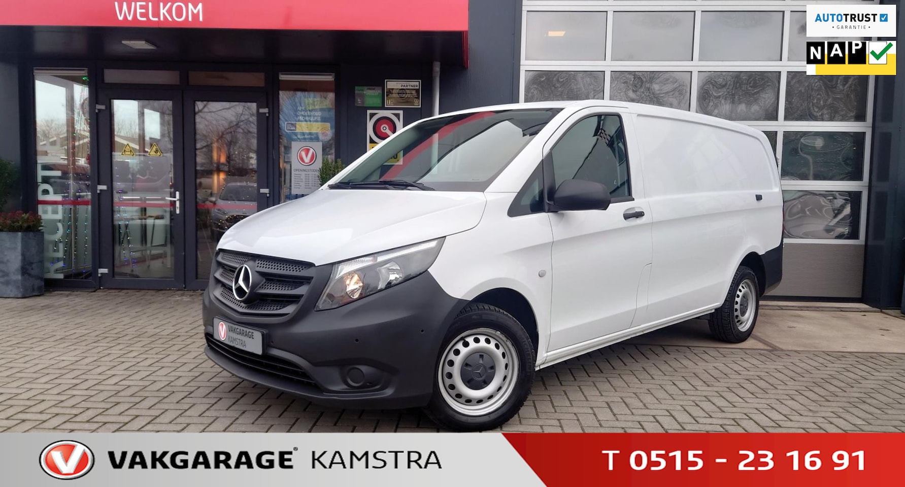 Mercedes-Benz Vito - 110CDI Lang NAP Airco/Cruise/Navi/PDC+CAM - AutoWereld.nl