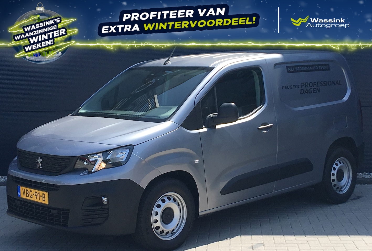 Peugeot Partner - New GRIP 1.5 HDi 100pk 1000kg 3zits NU: €234 p/mnd - AutoWereld.nl