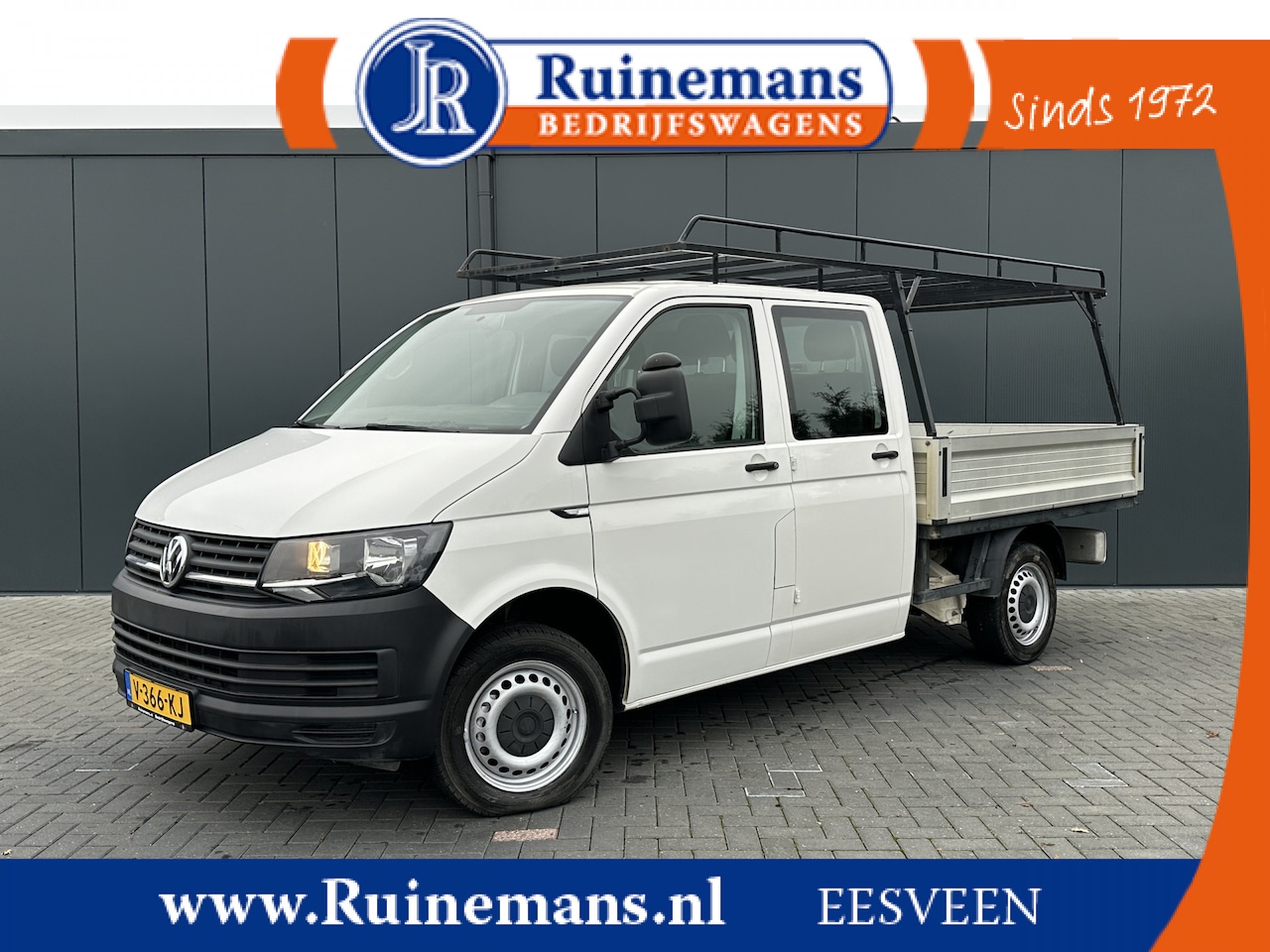 Volkswagen Transporter - 2.0 TDI EURO 6 / PICK UP / DUBBEL CABINE / 1e EIGENAAR / 38.763 KM / TREKHAAK / 6 PERSOONS - AutoWereld.nl