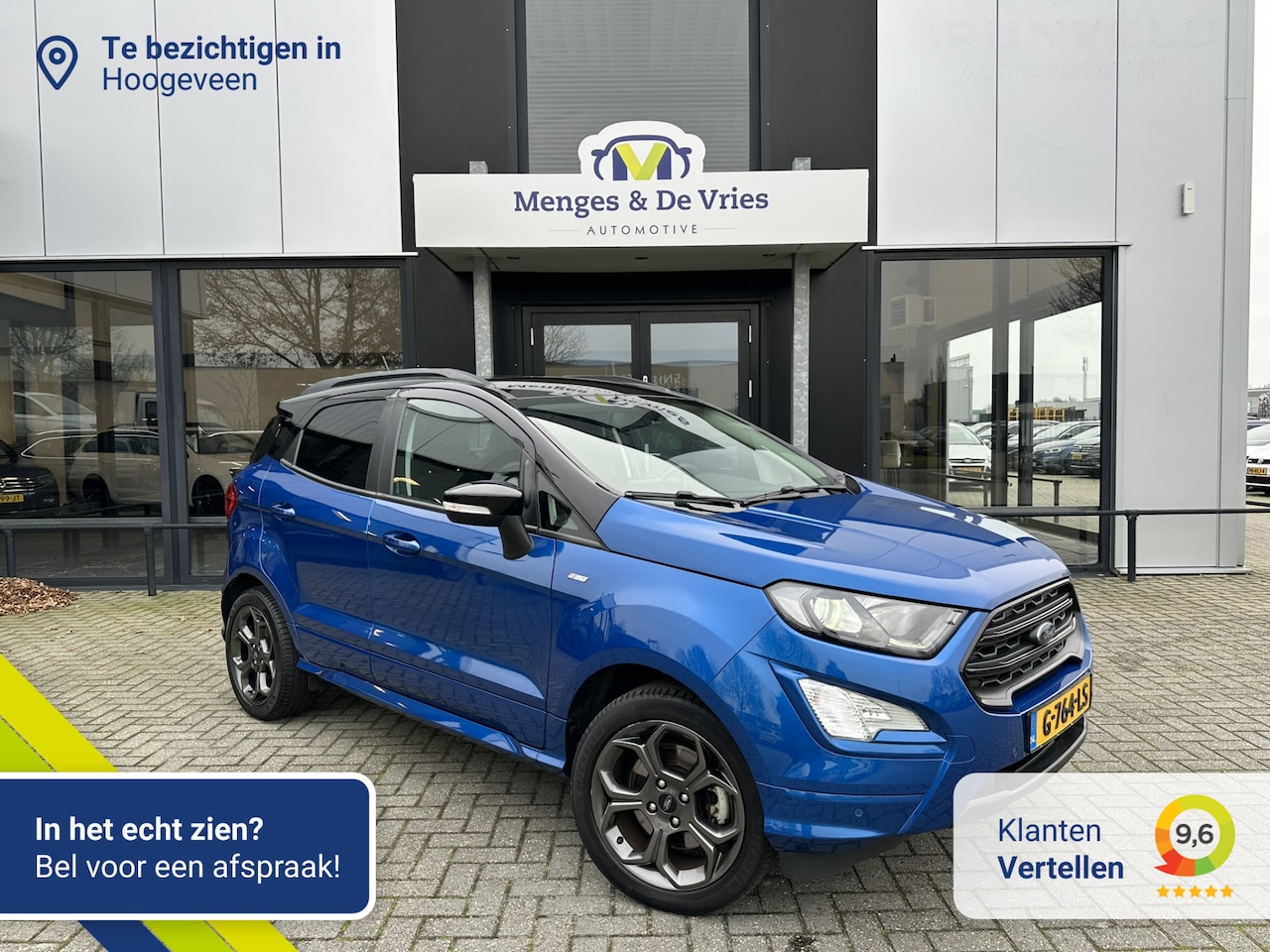 Ford EcoSport - 1.0 EcoBoost ST-Line Airco ECC | Schuif-Kanteldak | Xenon | Trekhaak | B&O | Navigatie | C - AutoWereld.nl