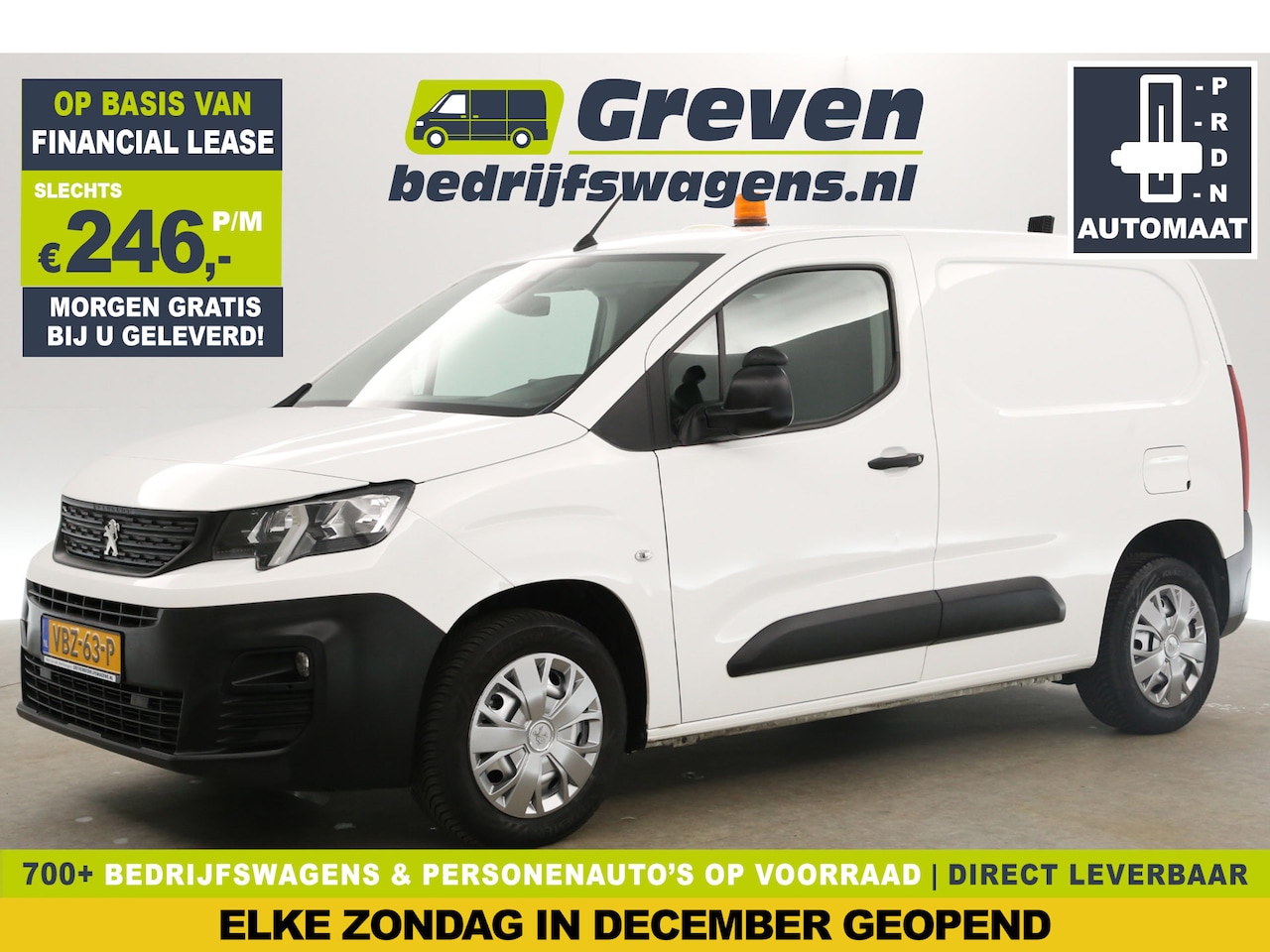 Peugeot Partner - 1.5 BlueHDI L1H1 130PK Automaat Airco Cruise Carplay PDC Zwaailamp Elektrpakket - AutoWereld.nl