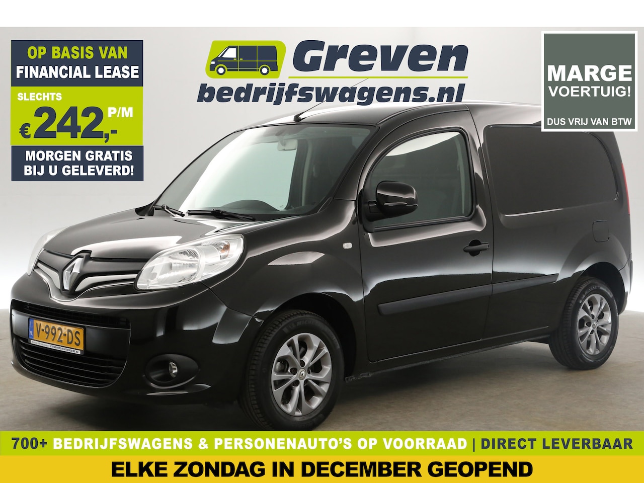 Renault Kangoo - 1.5 dCi L1H1 111PK | Marge | Airco Cruise Navigatie Metallic 15"LMV Trekhaak - AutoWereld.nl