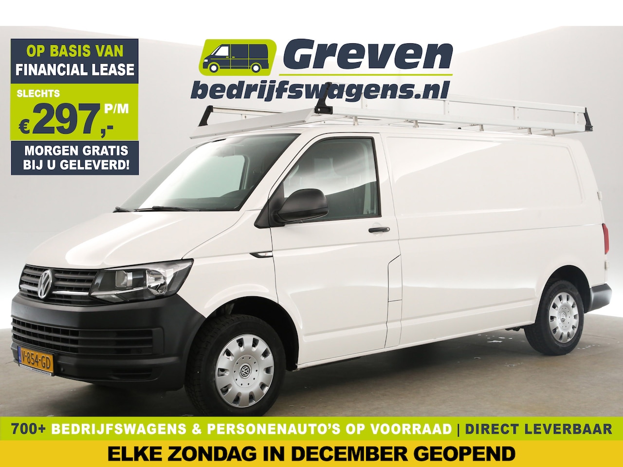 Volkswagen Transporter - 2.0 TDI L2H1 Airco Cruise Parkeersensoren Navigatie Imperiaal Trekhaak - AutoWereld.nl