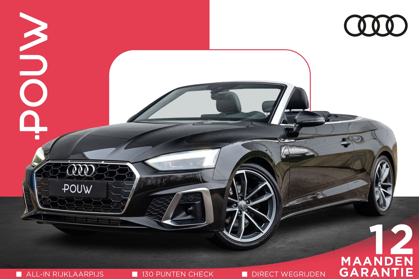 Audi A5 Cabriolet - 40 TFSI 190pk MHEV S Edition | Keyless | Head-up Display | Stoelverwarming | Nekverwarming - AutoWereld.nl