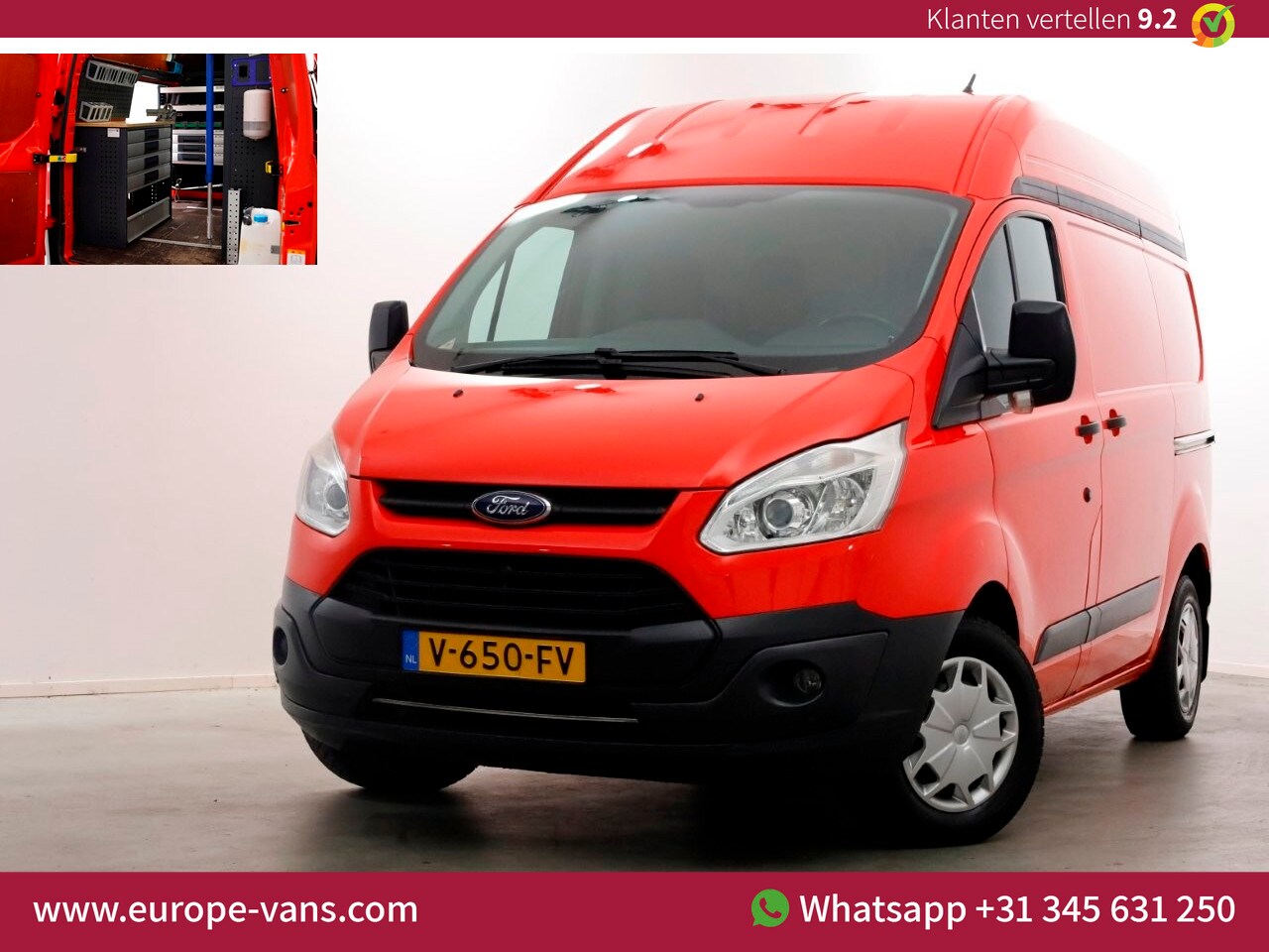 Ford Transit Custom - 2.0 TDCI 130pk E6 L1H2 Trend Airco/Inrichting/2x Schuifdeur 04-2017 - AutoWereld.nl