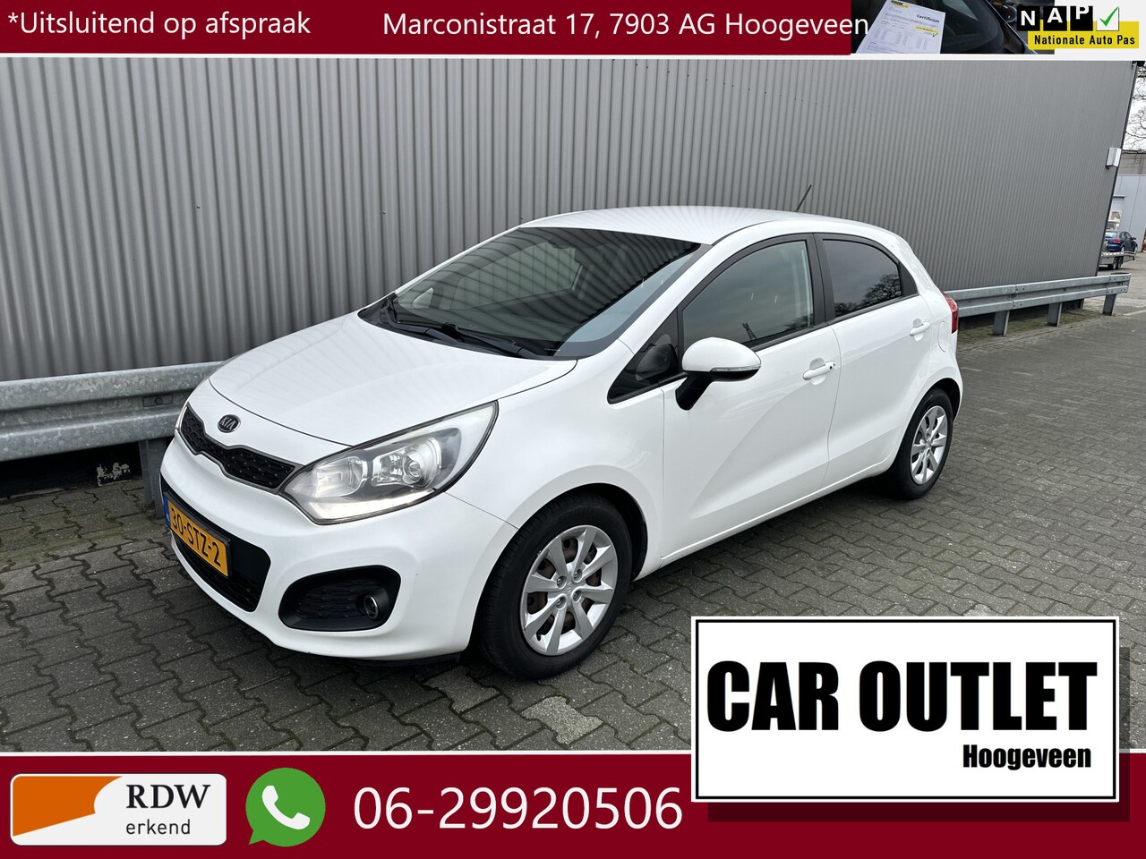 Kia Rio - 1.2 CVVT Super Pack 160Dkm.NAP, Clima, CC, PDC, LED-dagrij, nw. APK – Inruil Mogelijk – - AutoWereld.nl