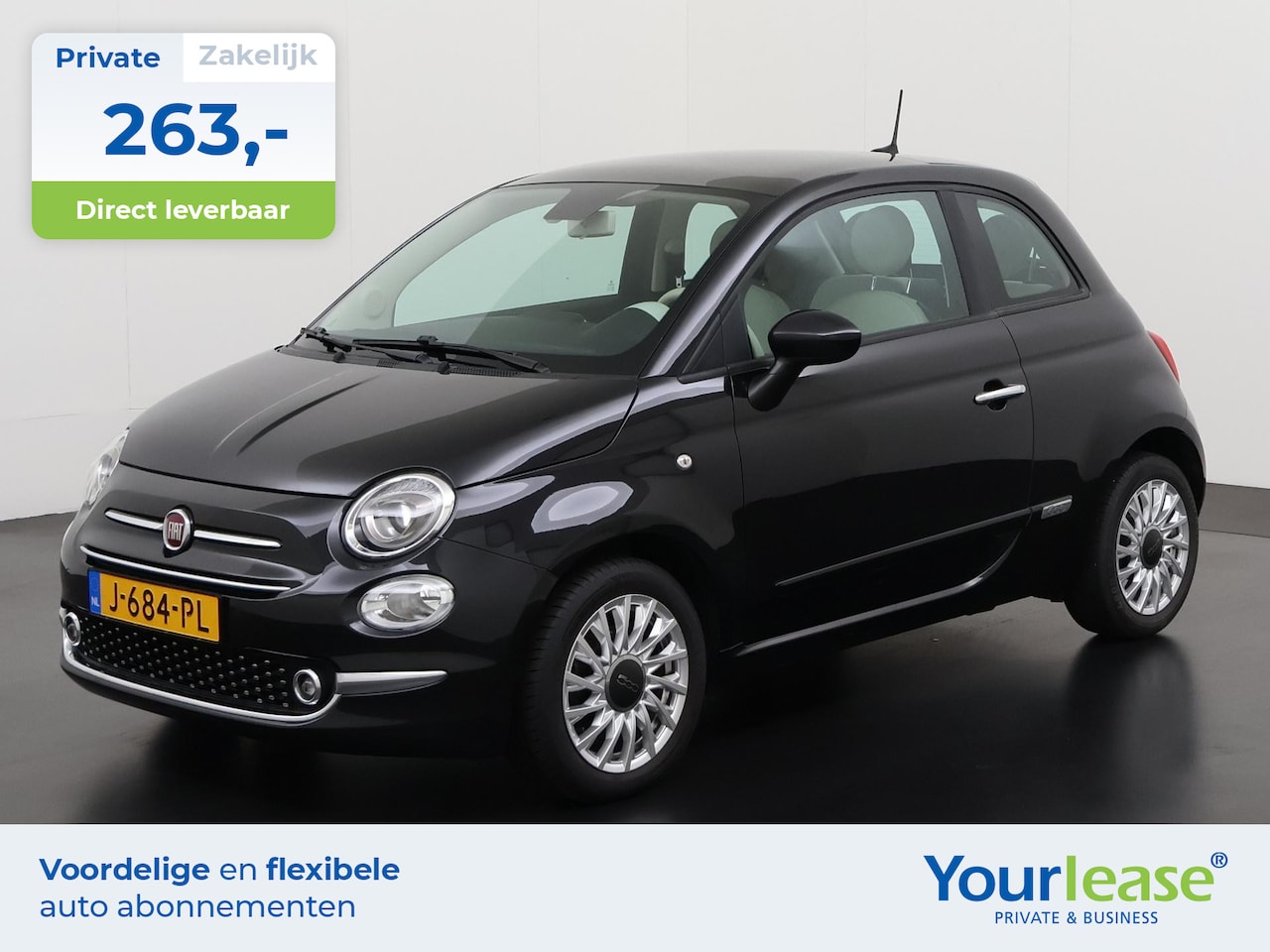 Fiat 500 - 1.0 Hybrid Lounge | All-in 263,- Private Lease | Zondag Open! - AutoWereld.nl