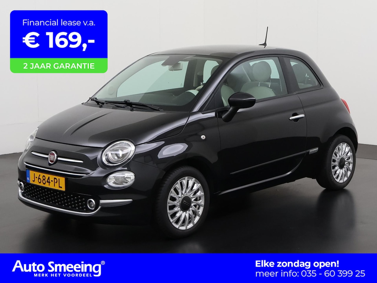 Fiat 500 - 1.0 Hybrid Lounge | Panoramadak | Apple/Android Carplay | Lichtmetalen Velgen | Zondag Ope - AutoWereld.nl