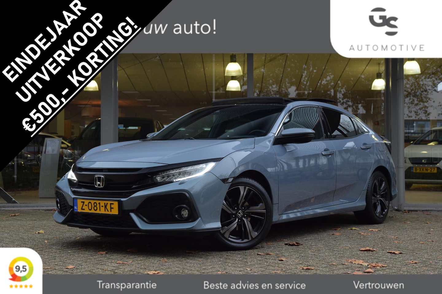 Honda Civic - 1.0 i-VTEC Premium met Pano/Leer/Carplay/Camera - AutoWereld.nl