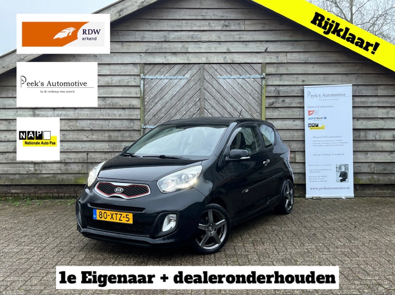 Kia Picanto - 1.2 CVVT ISG R-SportbyKia | 4-Cilinder | Airco | Lichtmetaal | Led | Unieke uitvoering!! - AutoWereld.nl