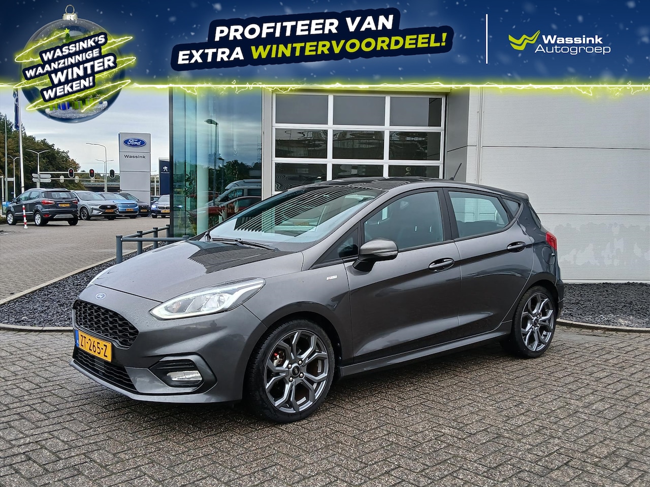 Ford Fiesta - 1.0 EcoBoost 100pk 5dr ST-Line | Navigatie | Licht metalen velgen | Parkeer sensoren achte - AutoWereld.nl