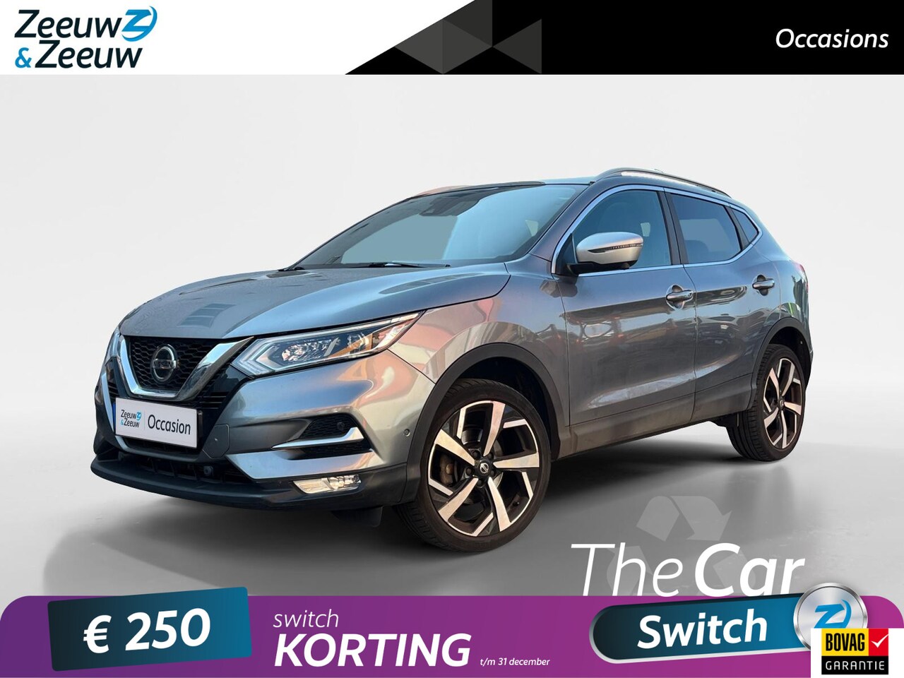 Nissan Qashqai - 1.2 Tekna + Meest luxe uitvoering | Dealer onderhouden | Leder interieur | 360 Camera | Pa - AutoWereld.nl