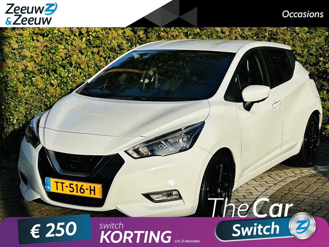 Nissan Micra - 0.9 IG-T Tekna Navi , camera , stoelverwarming , lm velgen zwart , cruise , climate , tel - AutoWereld.nl