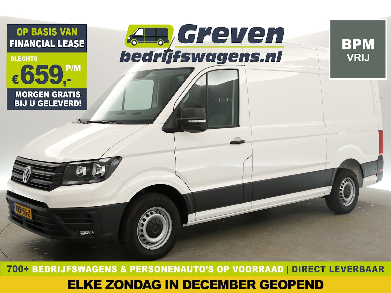 Volkswagen Crafter - 30 2.0 TDI L3H3 BPM Vrij | 140PK | 3000KG Trekgew. Airco Cruise Carplay Navi PDC 3 Persoon - AutoWereld.nl