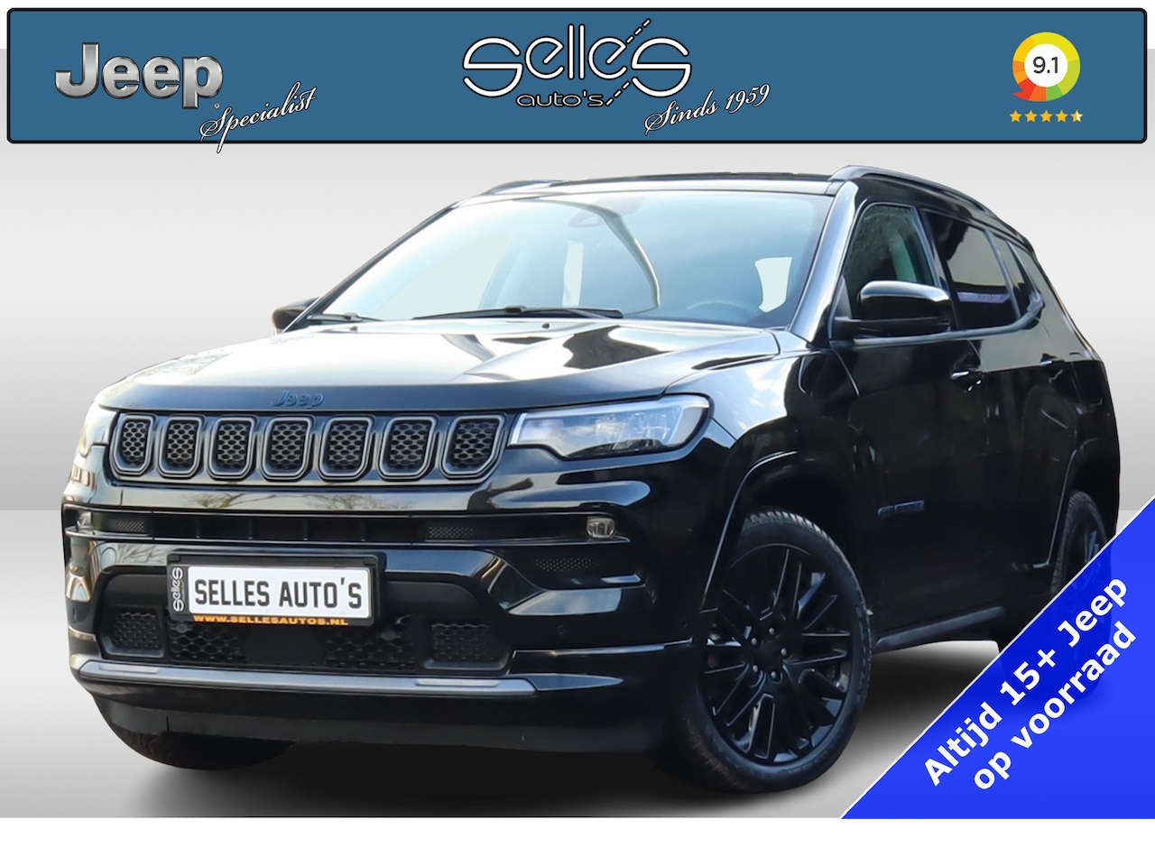 Jeep Compass - 4xe 240 Plug-in Hybrid Electric S | Stoel/Stuur Verwarming | Camera | - AutoWereld.nl