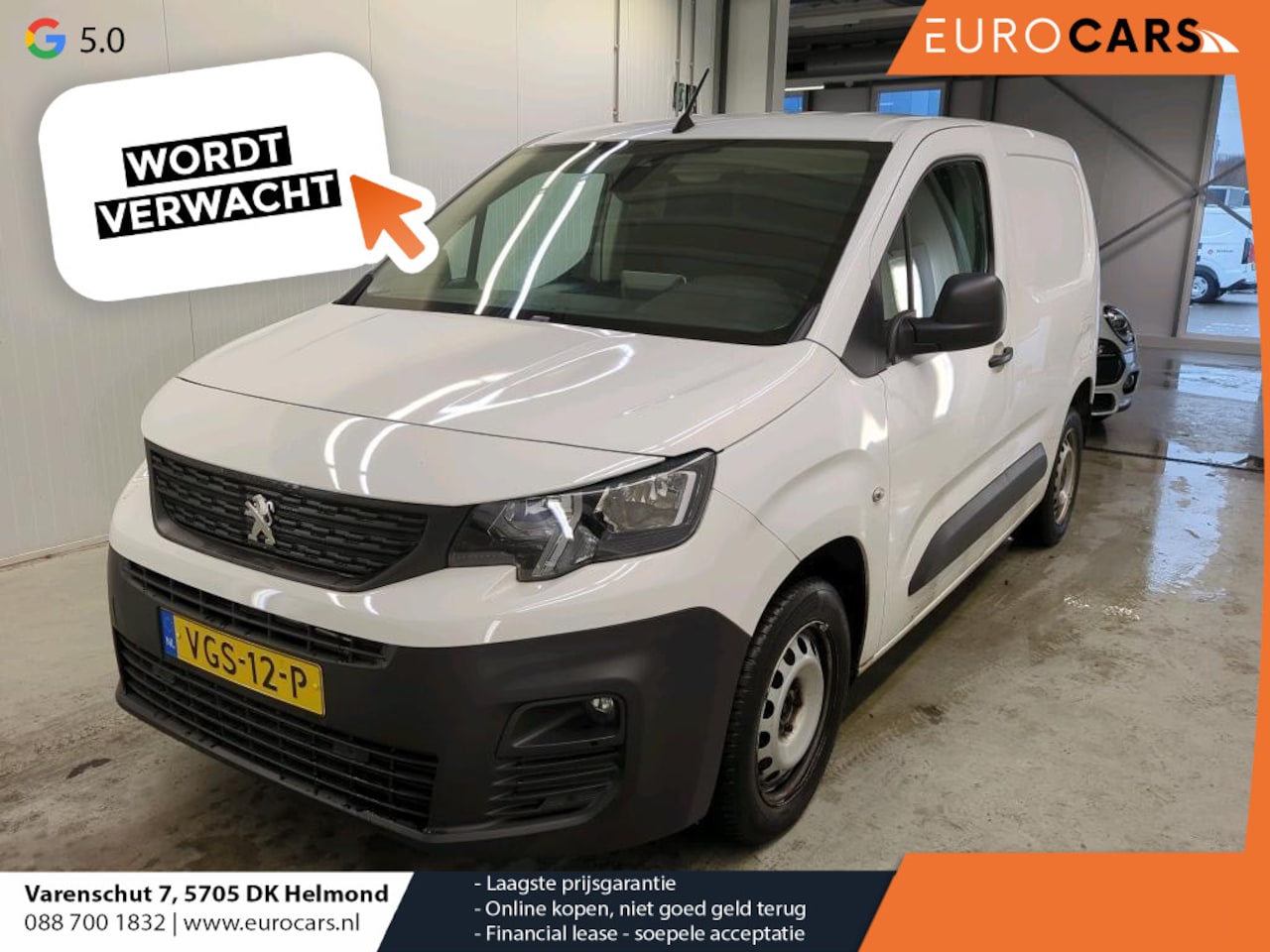 Peugeot Partner - 1.5 HDI 130PK Aut. Asphalt Airco Navi PDC VA 360 Camera Bluetooth Cruise Control Leder MF - AutoWereld.nl