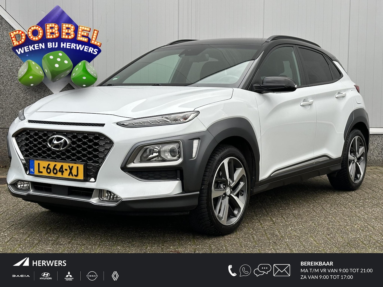 Hyundai Kona - 1.0 T-GDI Fashion / Navigatie / Camera / Cruise Control / Trekhaak / Half lederen interieu - AutoWereld.nl