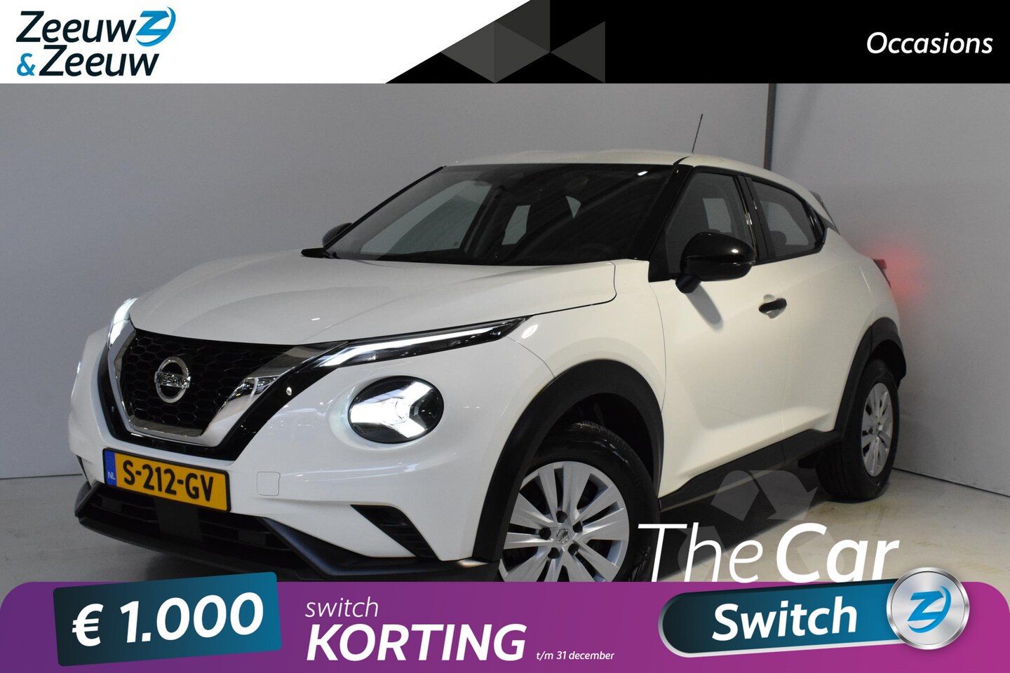 Nissan Juke - 1.0 DIG-T Visia | Cruise Control | Airco | Automatische lichtsensor | Elektrische zijspieg - AutoWereld.nl