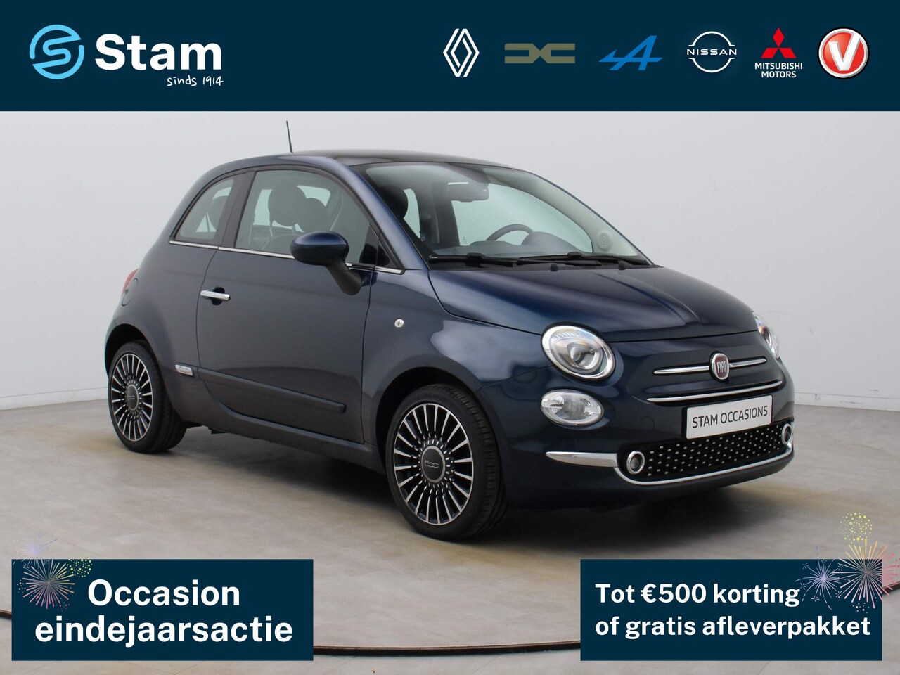 Fiat 500 - 81pk TwinAir Turbo Lounge Climate | Navi | Parksens. achter | Panoramadak - AutoWereld.nl