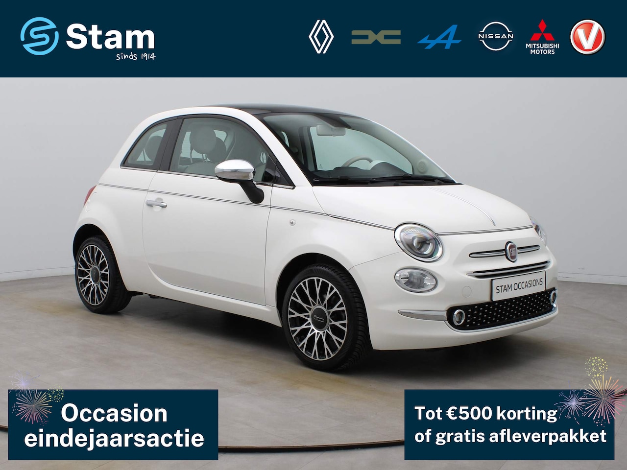 Fiat 500 - 81pk TwinAir Turbo Collezione Airco | Navi | Panoramadak | Parksens. achter - AutoWereld.nl