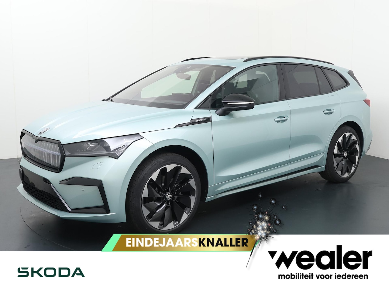 Skoda Enyaq iV - 60 Sportline 180 pk | Navi | Crystal Face | Panodak | 21" | 393 km actieradius | - AutoWereld.nl