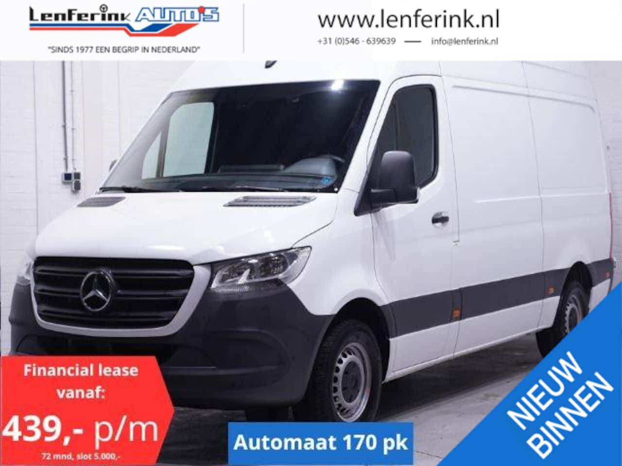 Mercedes-Benz Sprinter - 317 CDI 170 pk Aut. L2H2 v.a. 399,- p/mnd Navi, Camera, Laadruimte Pakket, PDC V+A, Opstap - AutoWereld.nl