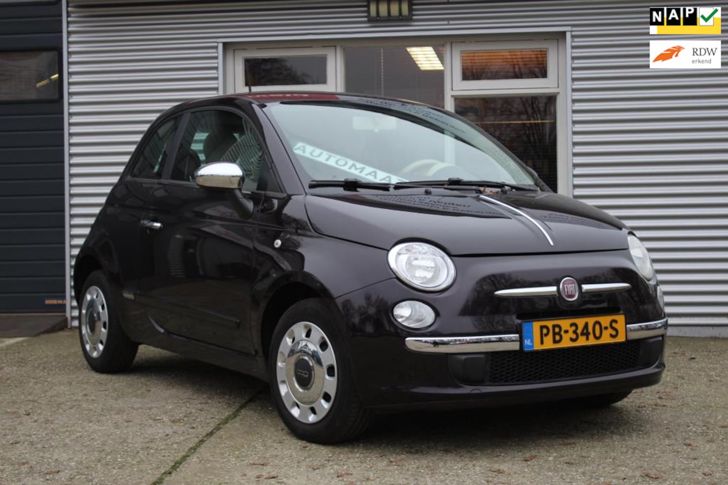 Fiat 500 C - 1.2 Pop AUTOMAAT, airco, nette zuinige auto, nieuwe apk, parkeersensoren, incl afleverings - AutoWereld.nl