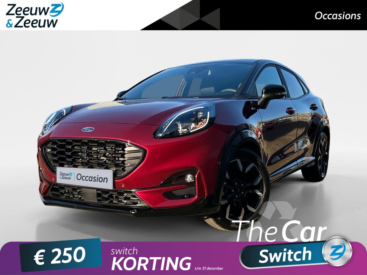 Ford Puma - 1.0 EcoBoost Hybrid Vivid Ruby Edition |Uniek|Gelimiteerde oplage|Full Option| - AutoWereld.nl