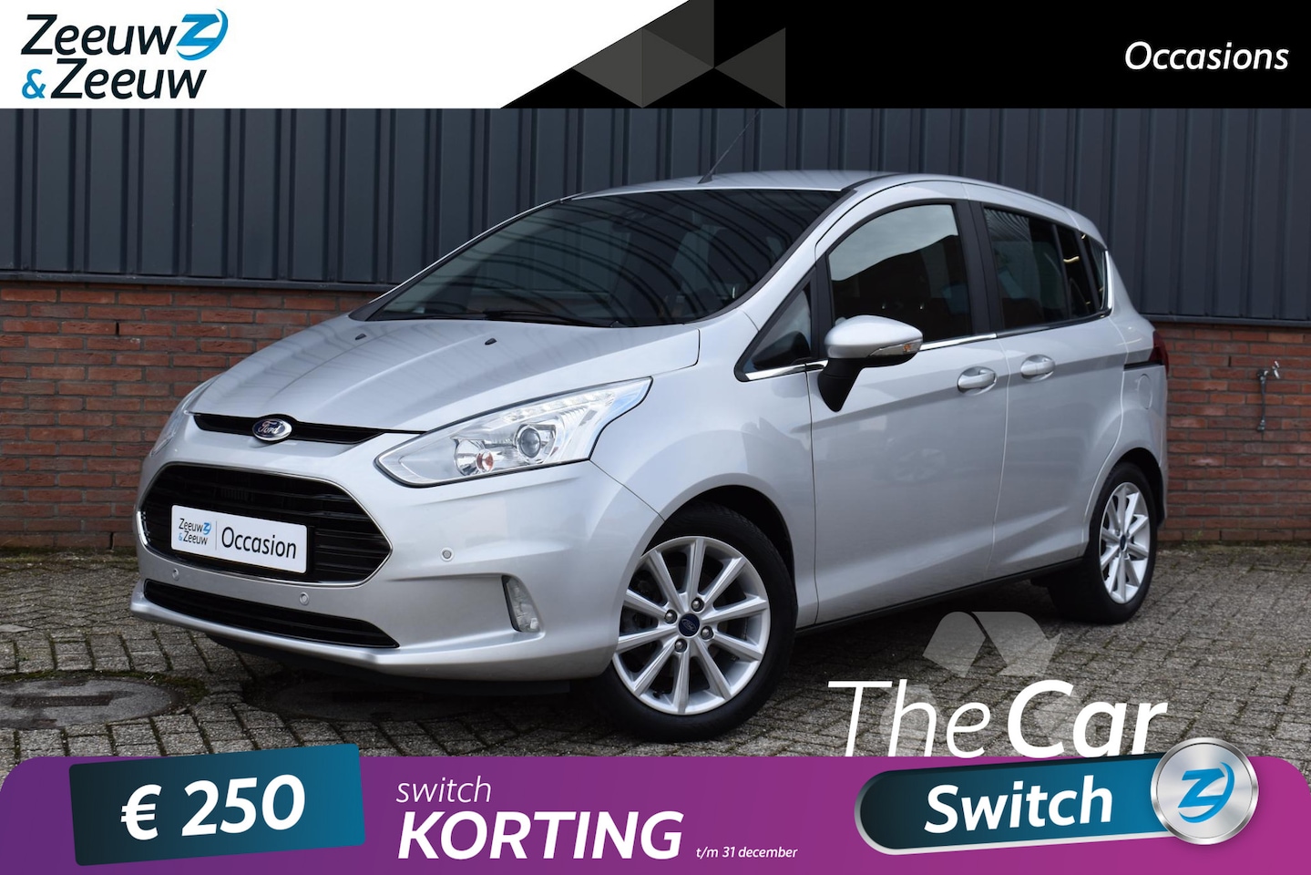 Ford B-Max - 1.0 EcoBoost Titanium |Zeer nette auto|Navigatie|Hoge zit|Voorruitverwarming|Dealer onderh - AutoWereld.nl