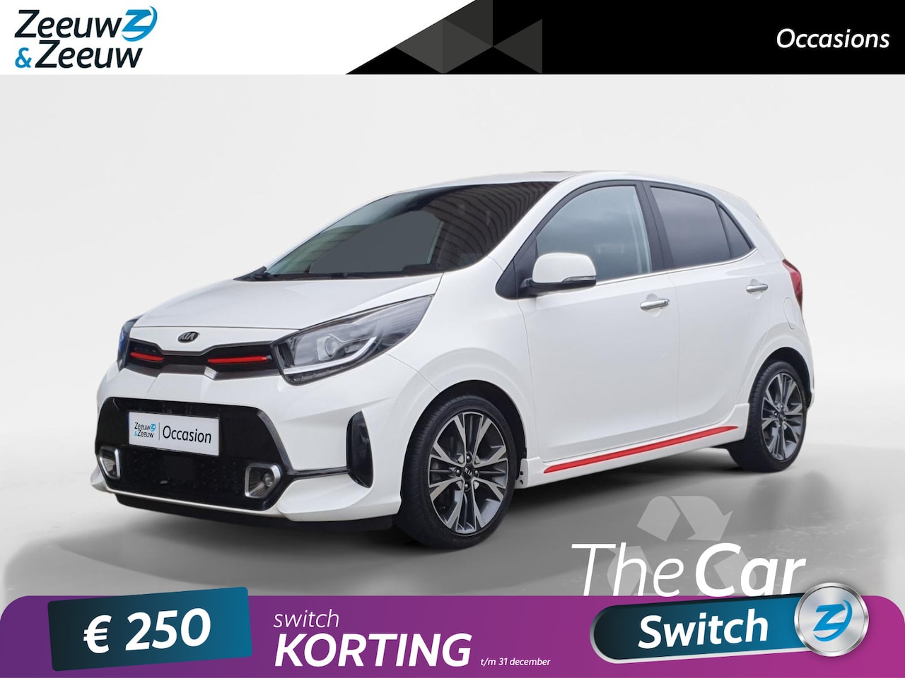 Kia Picanto - 1.0T 100pk GT-Line 5p | Stoel en stuurverwarming | Schuifdak | Leder | Navigatie | Camera - AutoWereld.nl