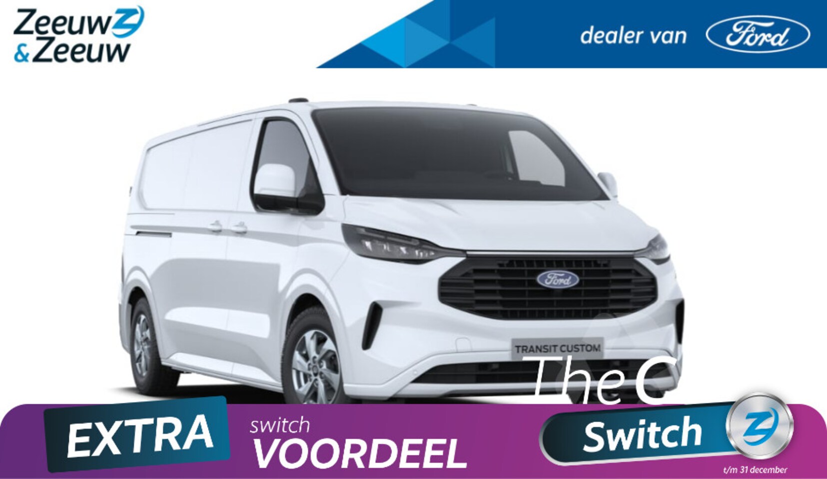 Ford E-Transit Cust. - 340 L2H1 Limited 65 kWh - AutoWereld.nl