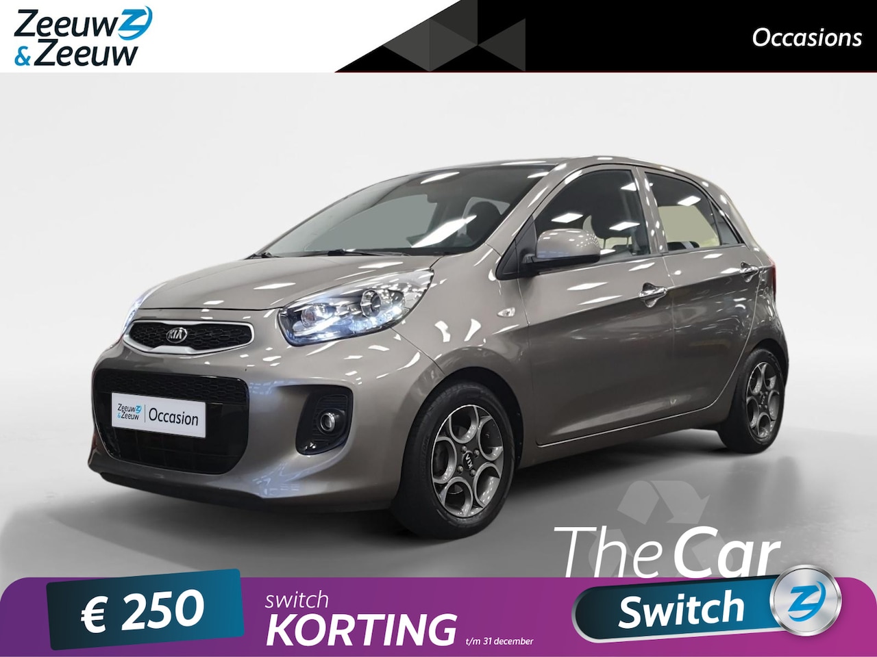 Kia Picanto - 1.0 CVVT DynamicLine | Climate control | Cruise control | Lichtmetalen velgen | Leder met - AutoWereld.nl