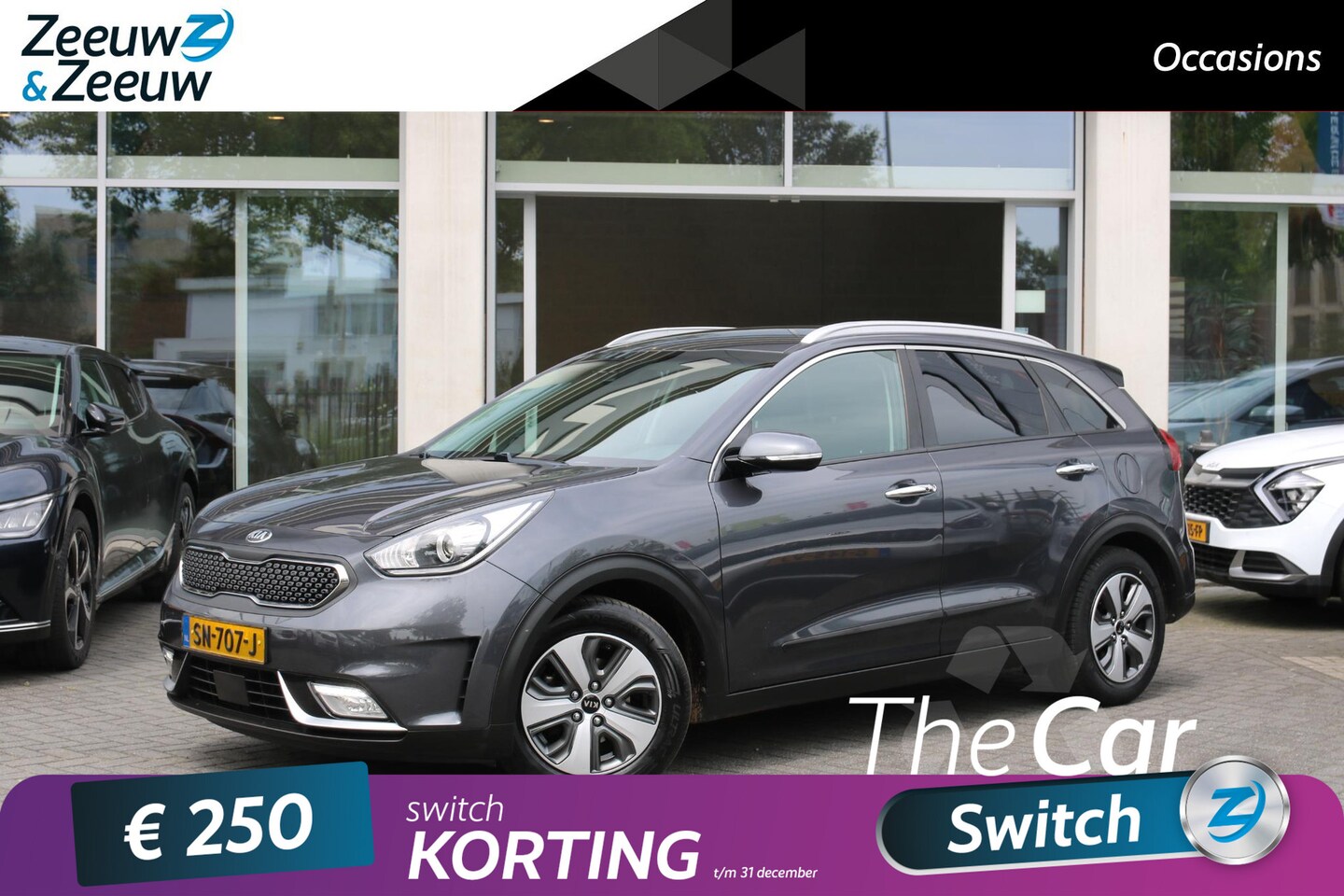 Kia Niro - 1.6 GDi Hybrid BusinessLine | Airco | Navi | Camera | Leder | Privacy Glass | Stoelverwarm - AutoWereld.nl