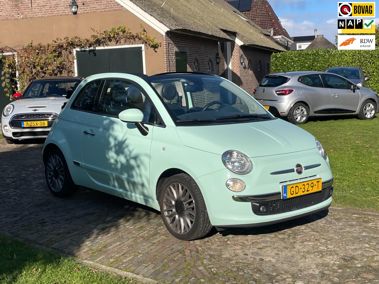 Fiat 500 C - 0.9 TwinAir Turbo Lounge-Clima-Leer-PDC-LMV- - AutoWereld.nl