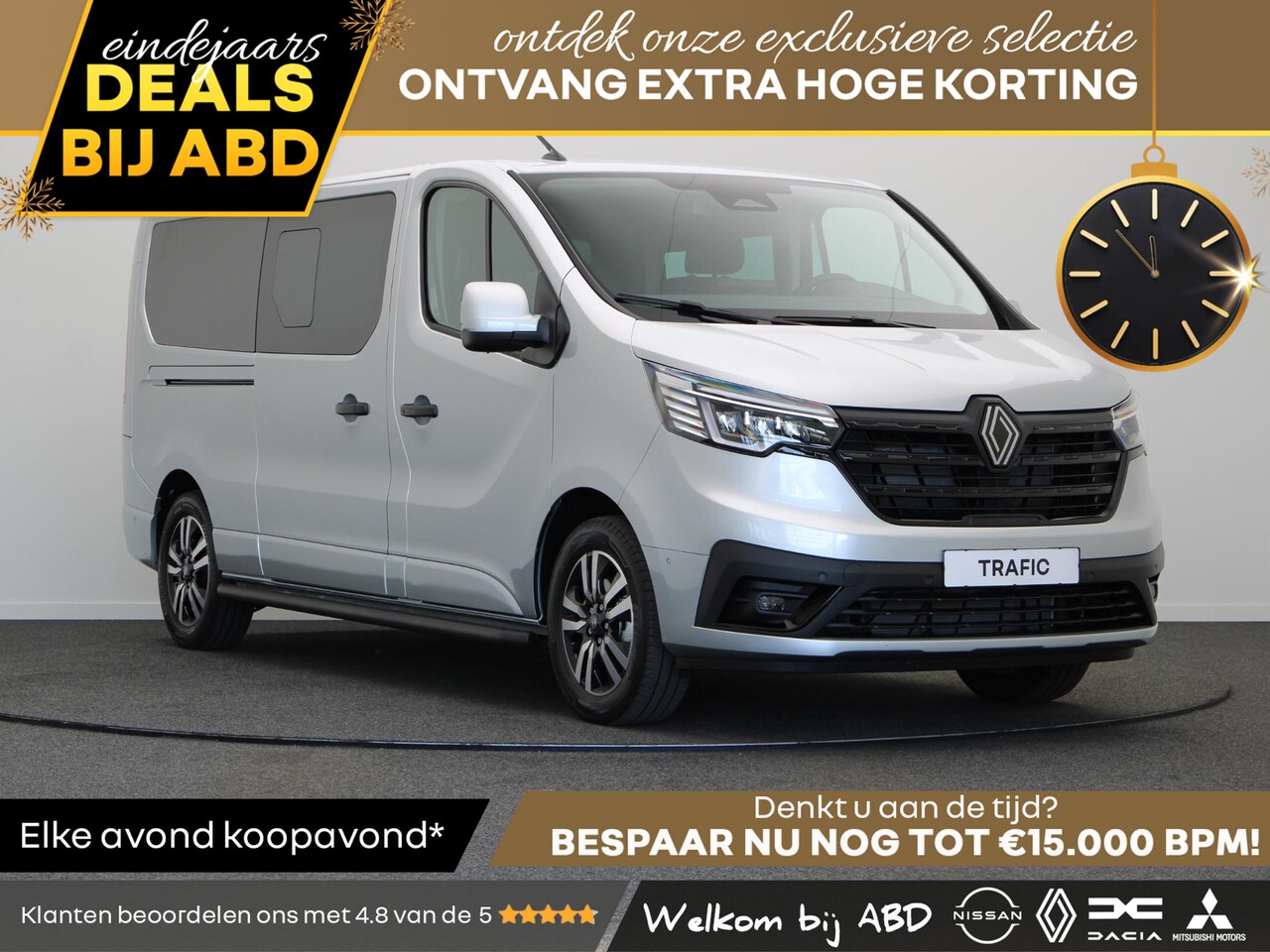 Renault Trafic - 2.0 dCi EDC 170pk T29 L2H1 Extra DC | Anniversary | Sidebars | Zwarte logo's | Glasslook | - AutoWereld.nl