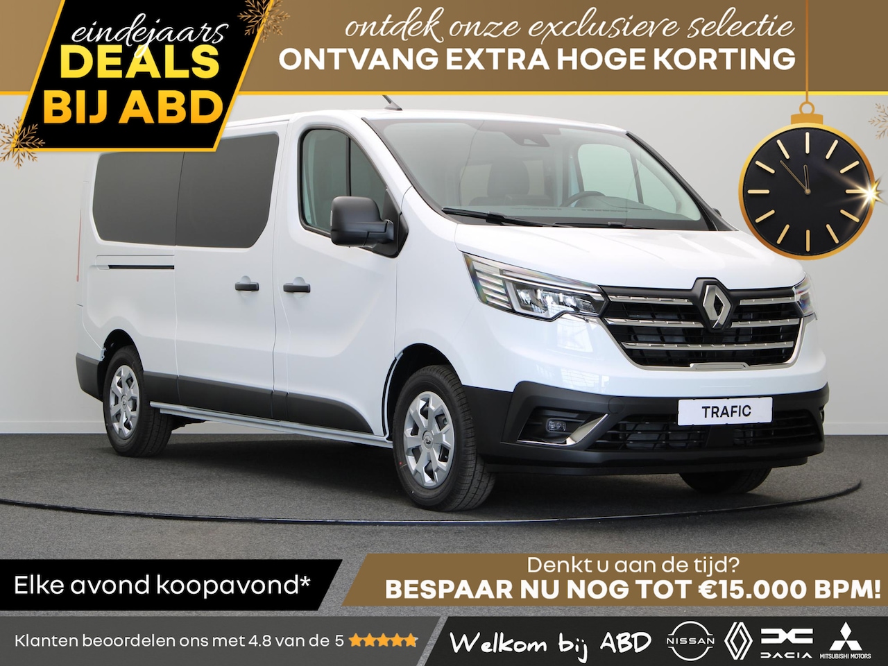 Renault Trafic - 2.0 dCi 130pk T30 L2H1 DC Advance | BPM Voordeel | Hoge korting | Lage rente | Direct rijd - AutoWereld.nl