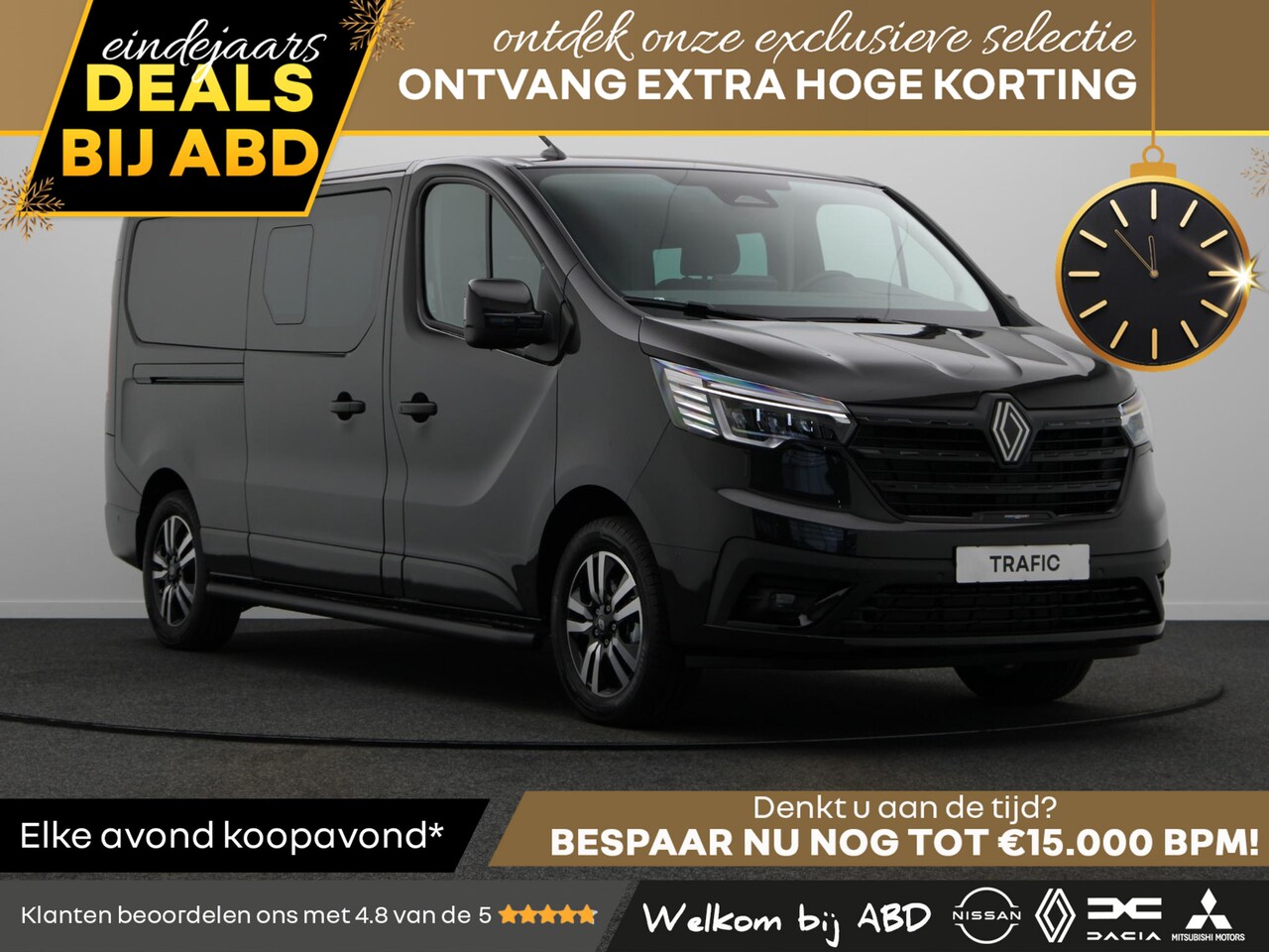 Renault Trafic - 2.0 dCi EDC 170 T29 L2H1 Extra DC | Anniversary | Sidebars | Zwarte logo's | Glasslook | - AutoWereld.nl