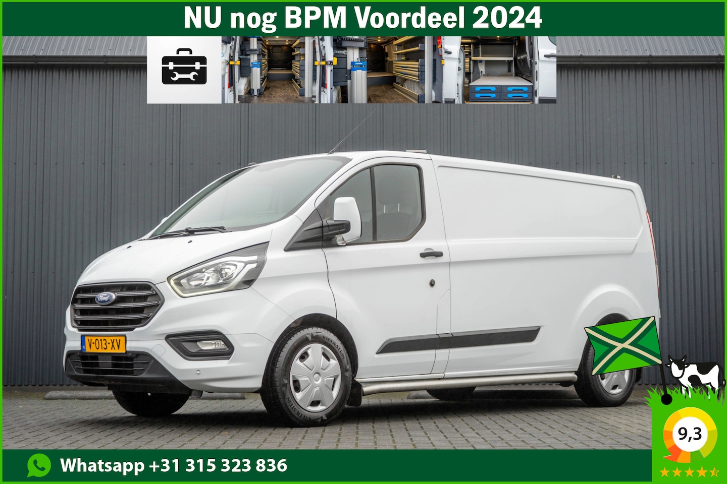 Ford Transit Custom - 2.0 TDCI L2H1 | Euro 6 | 131 PK | Sortimo Inrichting | PDC | LED | Cruise | Airco | - AutoWereld.nl