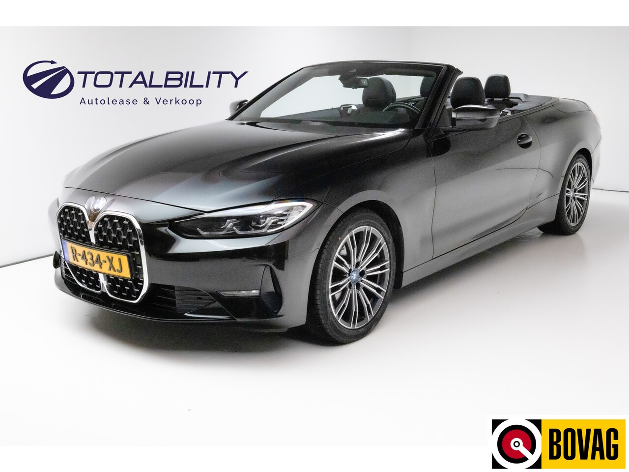 BMW 4-serie Cabrio - 420i High Executive Stoel- en stuurverwarming, Airscarf, Lederen bekleding, Memory , Navig - AutoWereld.nl