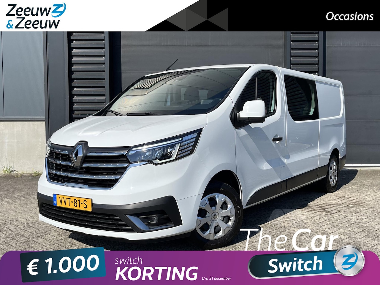 Renault Trafic - 2.0 - 110PK dCi T29 L2H1 DC Work Edition | Dubbel Cabine | 6 Zitplaatsen | Trekhaak | Navi - AutoWereld.nl