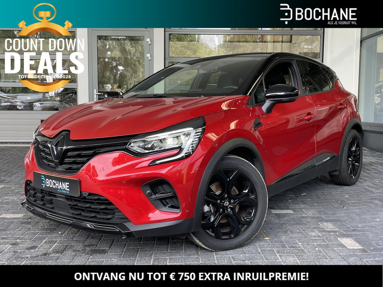 Renault Captur - 1.6 E-Tech Hybrid 145 SL Rive Gauche Automaat / Cruise / Clima / Full LED / Navigatie / Ca - AutoWereld.nl