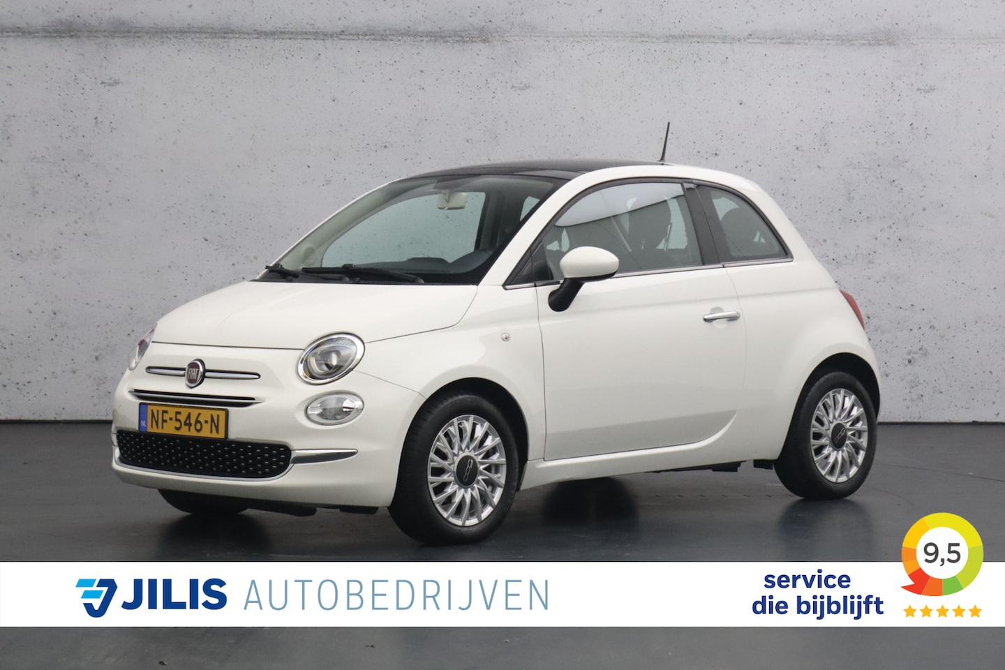 Fiat 500 - 0.9 TwinAir Turbo Lounge | Schuifdak | Lederen bekleding | Airco | Navigatie - AutoWereld.nl