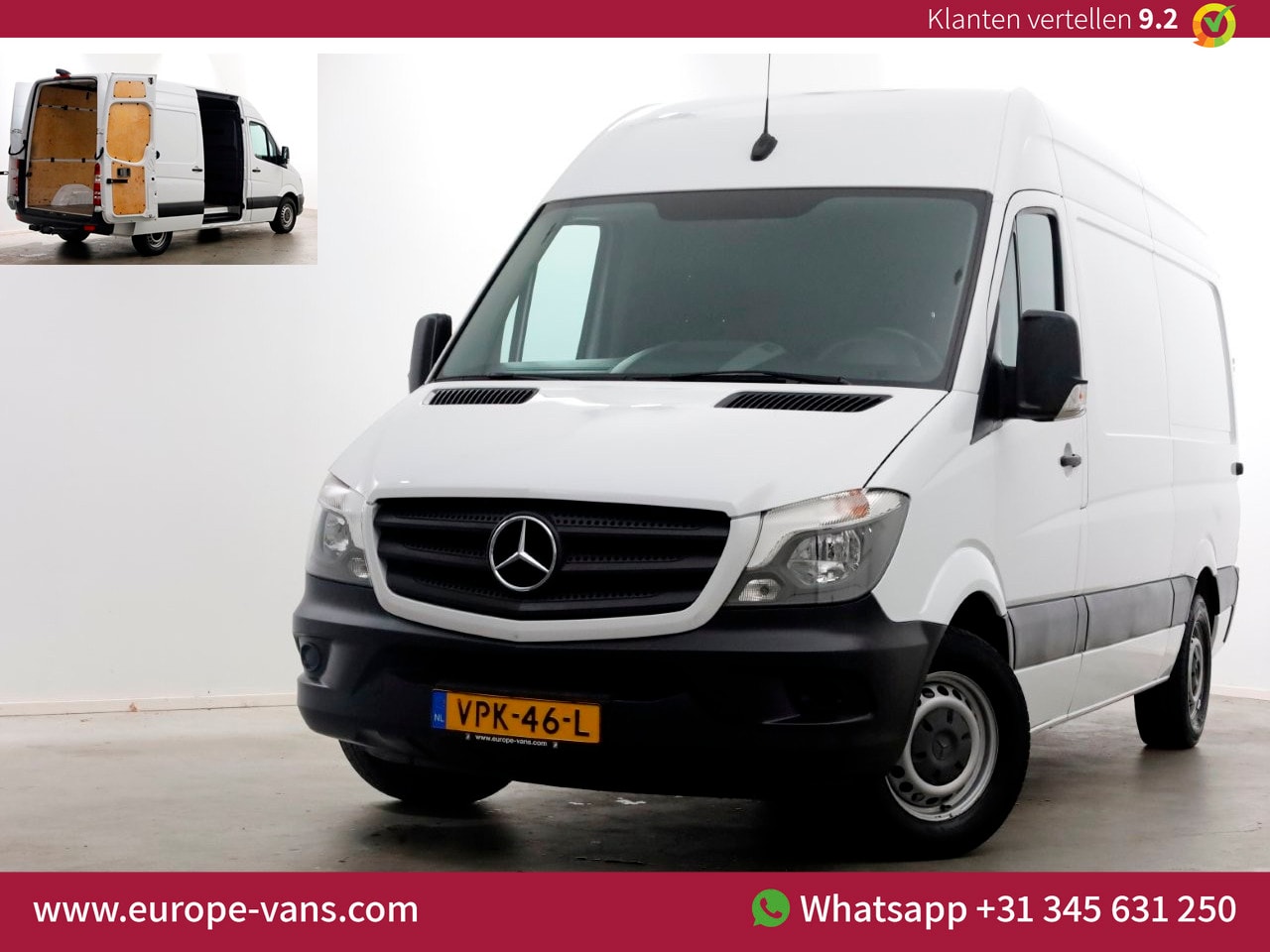 Mercedes-Benz Sprinter - 316 CDI 163pk E6 L2H2 7G Automaat Navi/Camera Trekhaak 2800kg 01-2018 - AutoWereld.nl