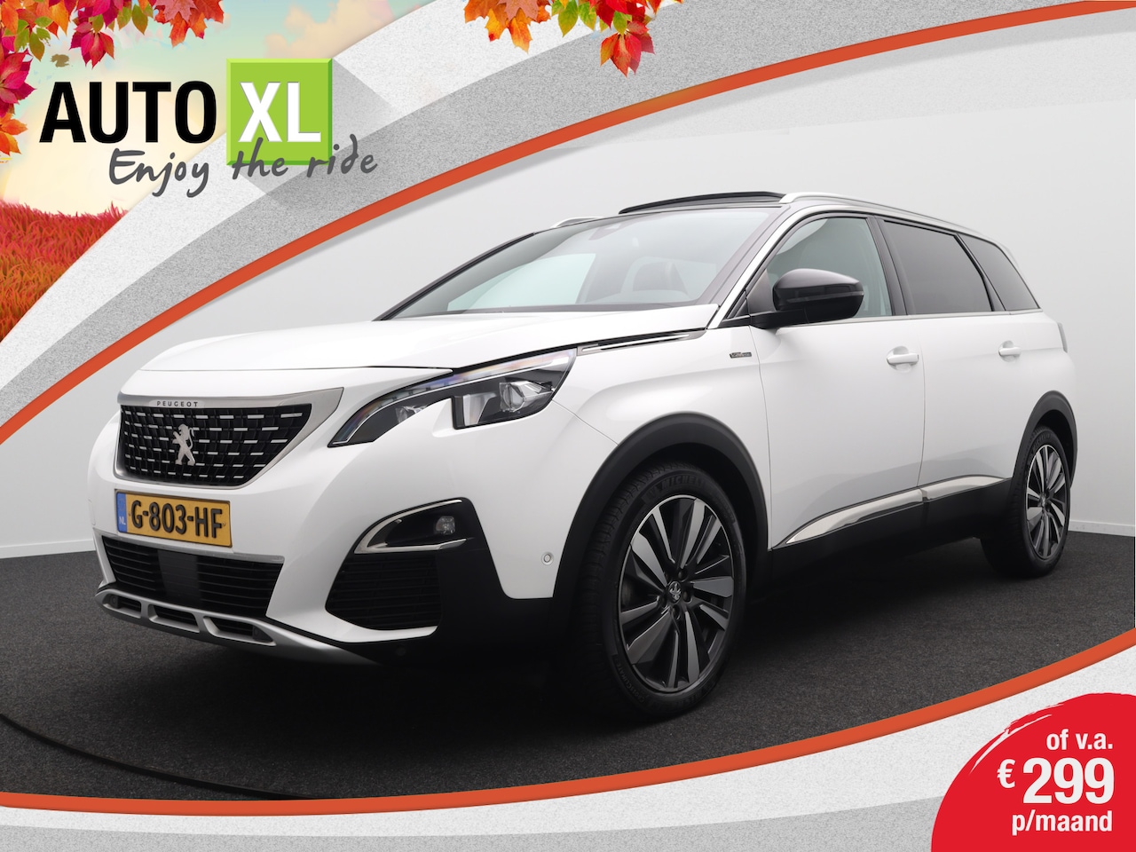 Peugeot 5008 - 1.2 GT-Line Pano-dak Camera Leder Trekhaak Dodehoek LMV 19' - AutoWereld.nl