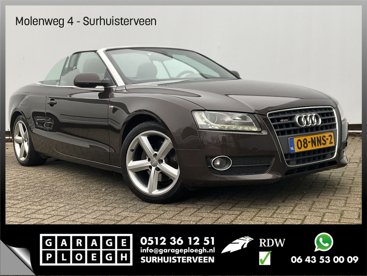 Audi A5 Cabriolet - 2.0 TFSI Autom Leer/Alca Stoelverw Navi Xenon Motorrevisie gehad* Pro Line - AutoWereld.nl