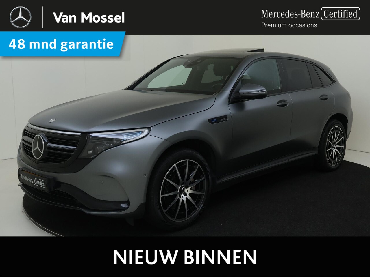 Mercedes-Benz EQC - 400 4MATIC Business Solution AMG 80 kWh / Schuifdak/ DISTRONIC/ Burmester/ El. Trekhaak - AutoWereld.nl