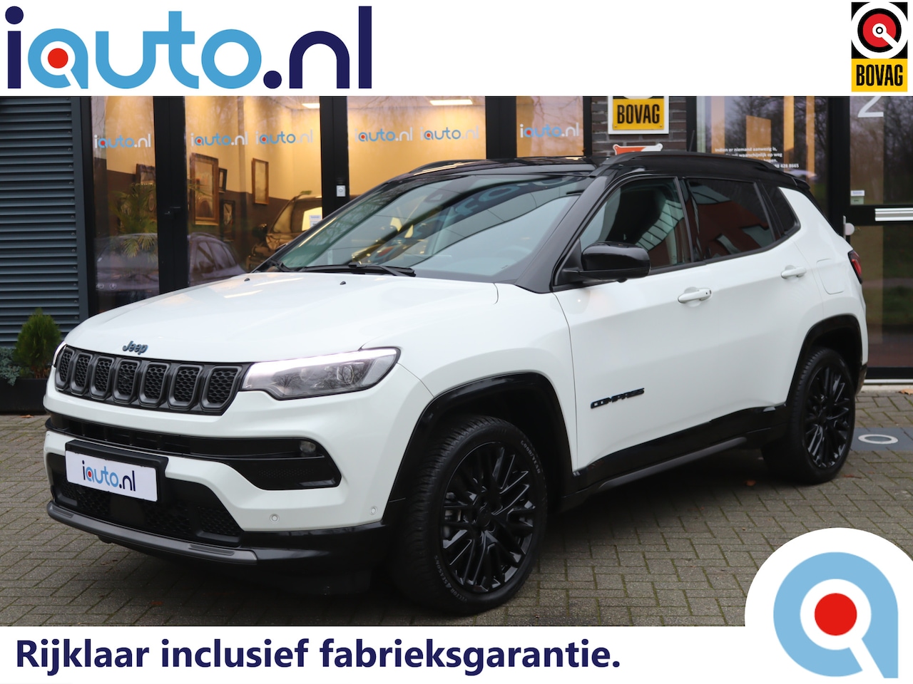 Jeep Compass - 4xe 240 Plug-in Hybrid Electric S LED/Leder/360/ACC/Keyless/Elek. klep/Keyless/Dab/19" - AutoWereld.nl