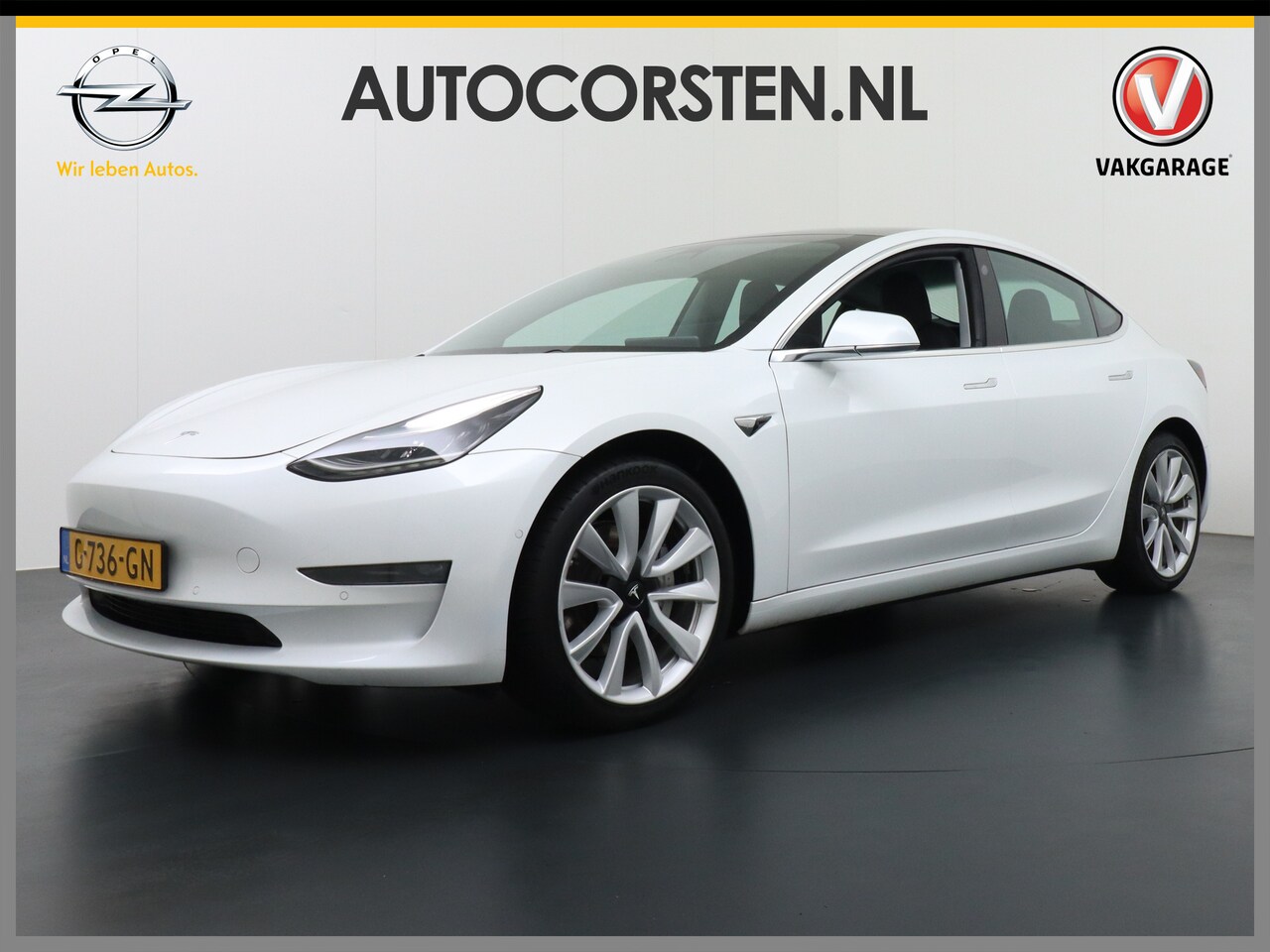 Tesla Model 3 - Long Range RWD Long Range 75 kWh 463PK FSD-vb.19" Premium-Audio 4wd AutoPilot Pano.dak Camera Leer Adapti - AutoWereld.nl